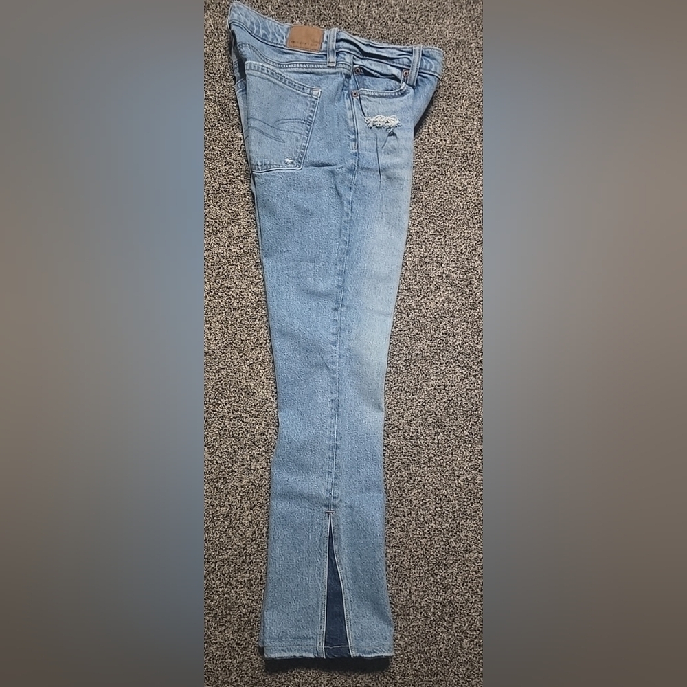 VTG American Eagle 90s Low Rise Skinny Kick Jeans Womens, Size 4, Stretchy Flare - Picture 4 of 11